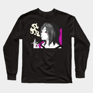 Funny and Cool Anime Girl Sweet Life and Dreams Vaporwave Long Sleeve T-Shirt